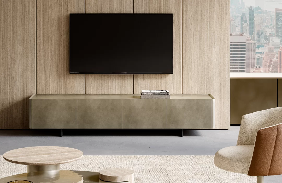 ALMA TV UNIT lacquered, brushed